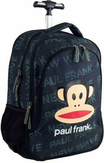 Σχολική Τσάντα Δημοτικού Paul Frank Game Τρόλεϊ Μπλε