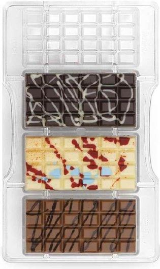 Φόρμα Ζαχαροπλαστικής για Mini Μπάρες Σοκολάτας 4 θέσεων 20x12x2.2cm