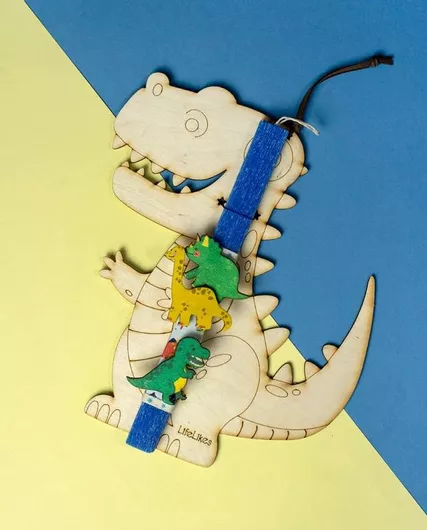 Πασχαλινή Λαμπάδα Lifelikes 24cm Δεινόσαυρος Μπλε
