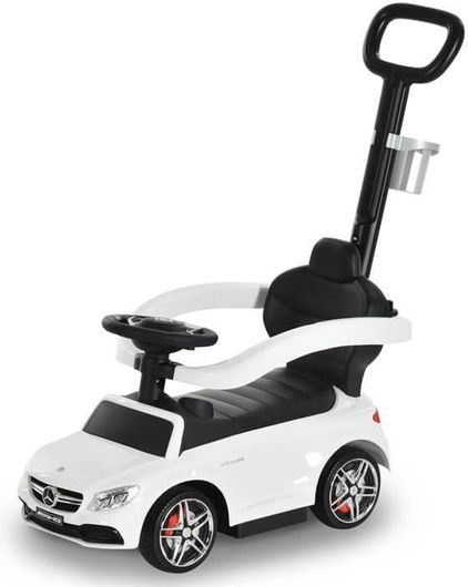 Αυτοκινητάκι Περπατούρα HOMCOM Licensed PP Mercedes-Benz με Λαβή Γονέα Λευκό 370-112WT