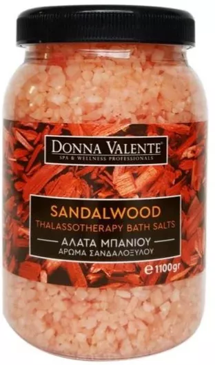 Άλατα Μπάνιου Donna Valente Thalassotherapy Sandalwood & Indian Rose 1000gr