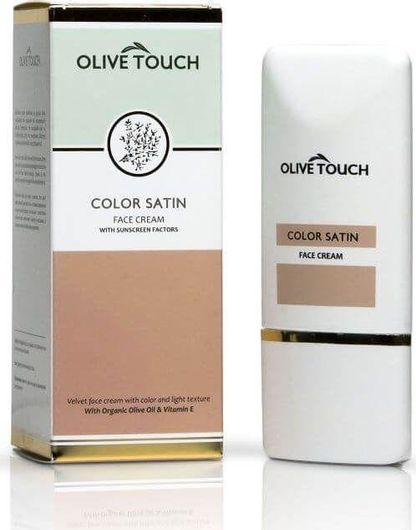 Κρέμα Προσώπου Olive Touch Color Satin  SPF30  Ενυδατική   Ημέρας με Χρώμα & Κολλαγόνο 50ml