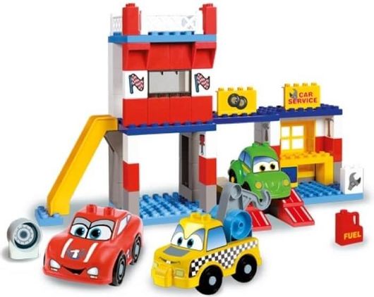 Τουβλάκια Unico Plus Γκαράζ Cars for Kids