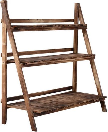 Ζαρντινιέρα 3 Επιπέδων Outsunny Ξύλινη Πτυσσόμενη 100 x 37 x 93 cm 845-113