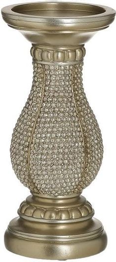 Κηροπήγιο Inart για Ρεσώ Πολυρητίνης Χρυσό 10x10x20cm