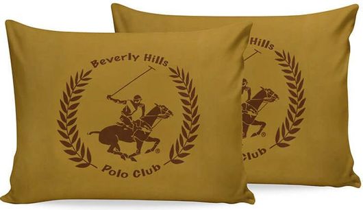 Σετ Μαξιλαροθήκες Beverly Hills Polo Club 50x70cm 2τμχ Καφέ 176BHP0136