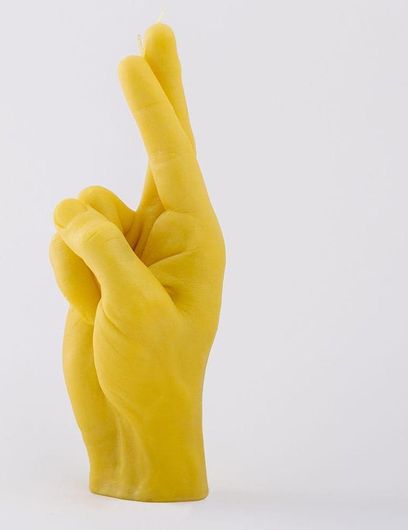 Κερί Candle Hand 22x9x8cm Παραφίνη Yellow