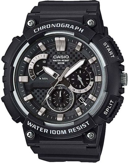 Ανδρικό ρολόι Casio Collection Λουράκι από Καουτσούκ MCW-200H-1AVEF Μαύρο