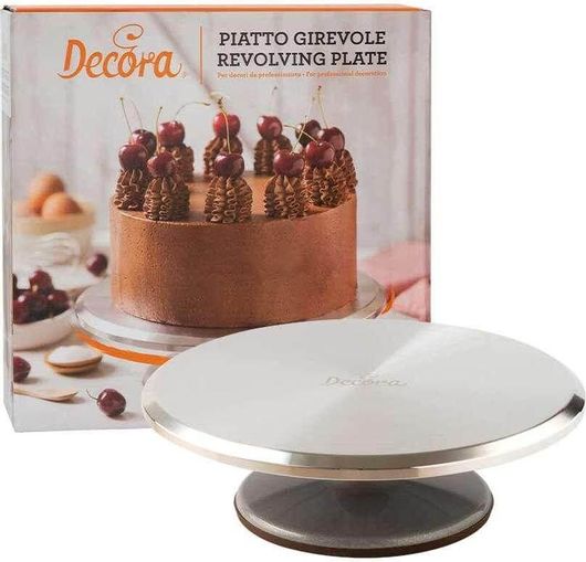 Βάση για Τούρτα Decora Περιστρεφόμενη Μεταλλική 31cm