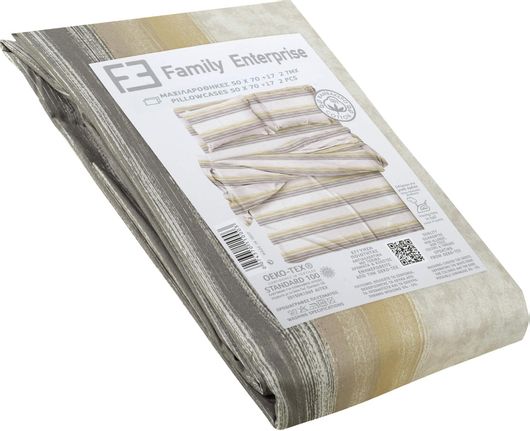 Μαξιλαροθήκες Family Enterprise Σετ 2τμχ 50x70+17cm 100% Βαμβακερές Πολύχρωμες Εμπριμέ 007437Σ15