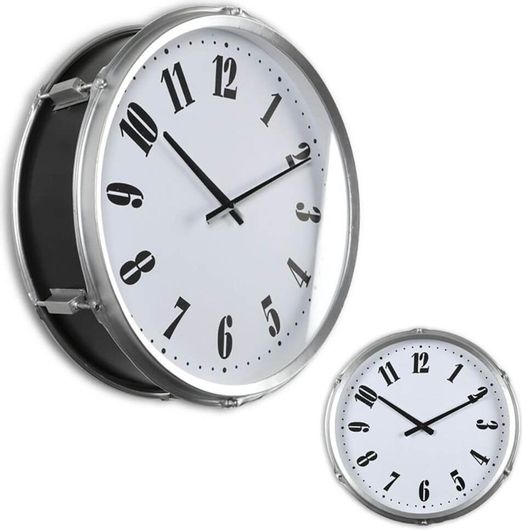 Ρολόι Τοίχου Σιδερένιο με Γυαλί 76x76x6 