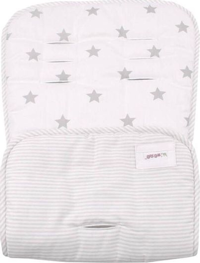 Κάλυμμα Καροτσιού Minene 2 Όψεων Αστέρια Ριγέ Μπεζ 