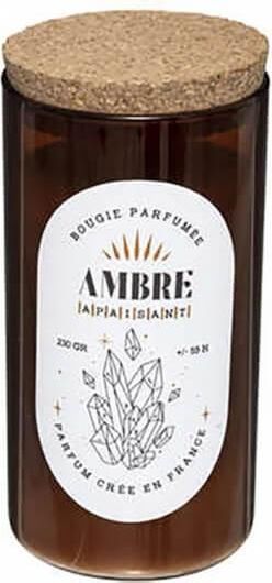 Αρωματικό Κερί σε Βάζο Ambre 6.5x12.5cm Μελί