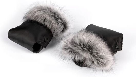 Γάντια Καροτσιού Tesoro Χούφτα με Γούνα Μαύρο