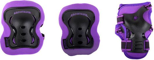 Παιδικό Σετ Προστατευτικών για Rollers Αθλοπαιδιά 003.10082 Μοβ & Μαύρο