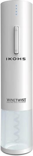 Ανοιχτήρι Κρασιού - Τιρμπουσόν IKOHS Ηλεκτρικό με Κόπτη Λευκό WINETWIST 8435572605636