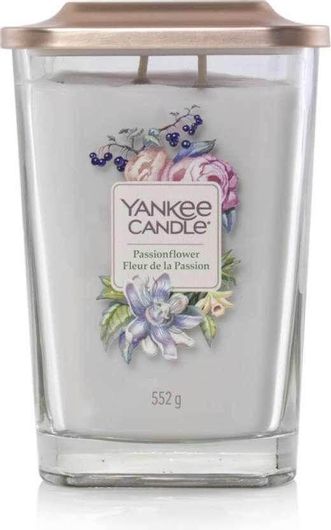 Αρωματικό Κερί Yankee Candle σε Βάζο Passionflower Γκρι Με 2 Φυτίλια Large 552gr