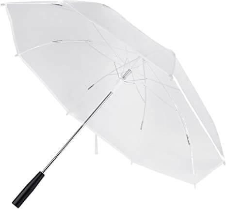 Φωτιζόμενη Ομπρέλα 64 Led με Φακό και Αυτόματο Μηχανισμό- Διάφανη