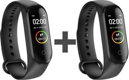Activity Tracker M5 με Παλμογράφο 2τμχ Μαύρο