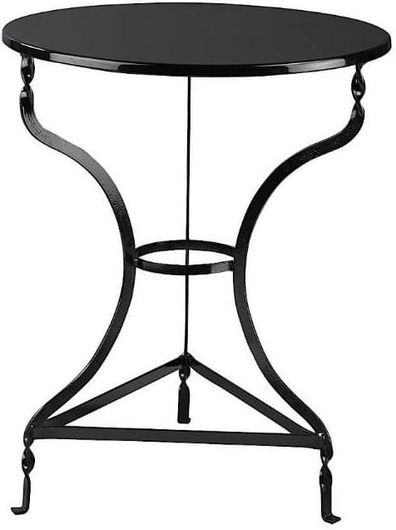 Τραπέζι Εξωτερικού Χώρου Μεταλλικό Στρογγυλό 60x60x70 Μαύρο