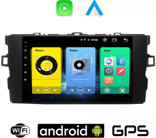 Ηχοσύστημα Αυτοκινήτου TO29 για Toyota Auris 2007-2012 Bluetooth/USB/AUX/WiFi/GPS με Οθόνη Αφής 7