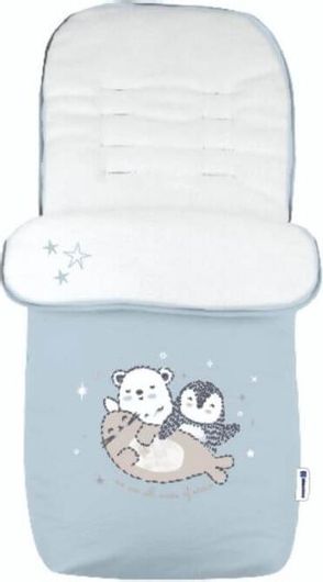 Ποδόσακος Kikka Boo Polar Friends 31108040069 για Καρότσι Μπλε