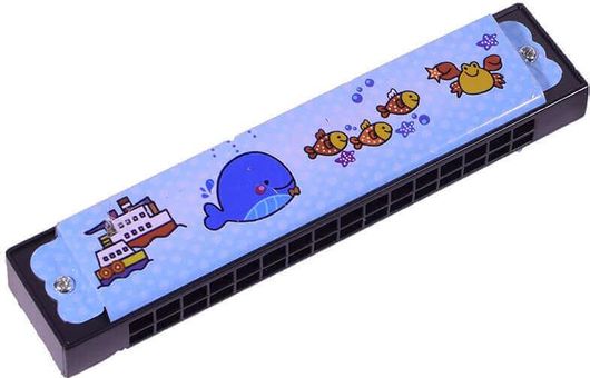 Φυσαρμόνικα SP Souliotis με Φάλαινα Μεταλλικό 13cm Γαλάζιο