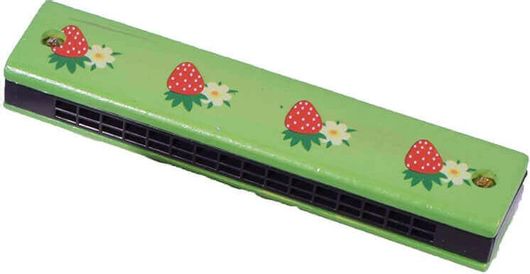 Φυσαρμόνικα SP Souliotis με Φράουλες Ξύλινο 13cm Πράσινο