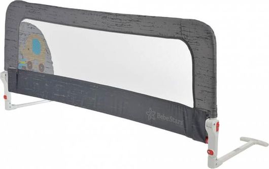 Bebestars Πτυσσόμενη προστατευτική μπάρα/κάγκελο κρεβατιού 90cm Grey (722-186)