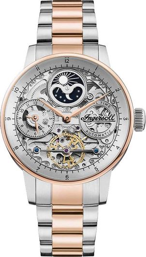 Ανδρικό ρολόι INGERSOLL Jazz Automatic Two Tone Stainless Steel Μπρασελέ I07706 Δίχρωμο