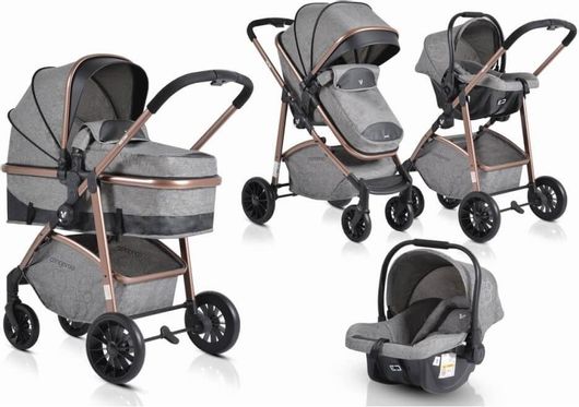 Cangaroo Καρότσι Milan 3 σε 1 Grey (3800146235680)