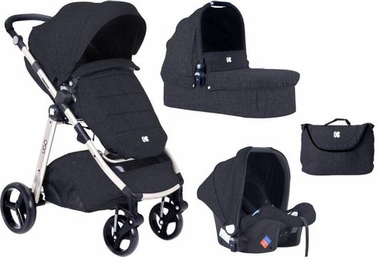 Kikka Boo Καρότσι Ugo 3 σε 1 Black Melanze (31001010140)