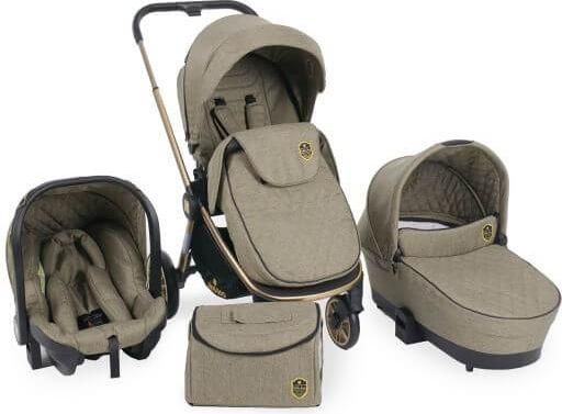 Kikka Boo Καρότσι Vicenza 3 σε 1 Luxury Beige with Golden Frame (31001010067)