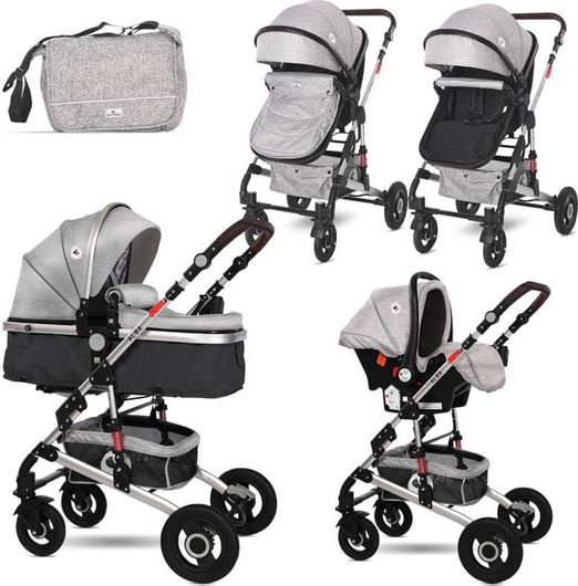 Lorelli Bertoni Alba Μετατρεπόμενο Καρότσι 3 Σε 1 Premium Opaline Grey (10021472185)