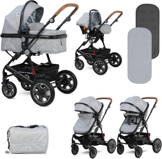 Lorelli Lora Παιδικό Μετατρεπόμενο Καρότσι 3 σε 1 Cool Grey Elephant (10021282123)