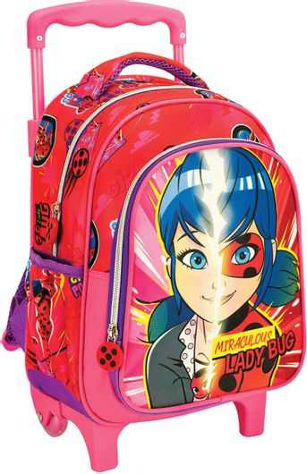 Σχολική Τσάντα Νηπίου Gim Τρόλεϊ Ladybug Power Κόκκινο