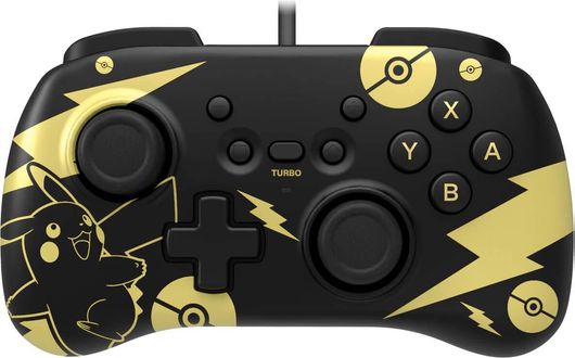 Hori Horipad Mini Ενσύρματο για Switch Pokémon: Pikachu Black & Gold