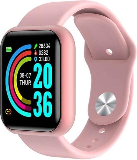 L18 Smartwatch με Παλμογράφο Ροζ