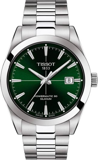 Ανδρικό Ρολόι Tissot Gentleman T127 407 11 091 01 T127 407 11 091 01 με Μεταλλικό Μπρασελέ Πράσινο