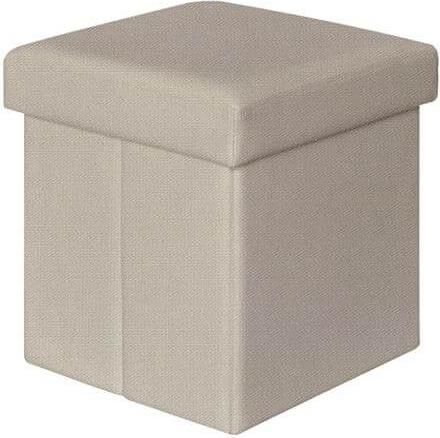 Σκαμπό Σαλονιού Woodwell Orion με Αποθηκευτικό Χώρο 38x38x38cm 6 τμχ Λευκό