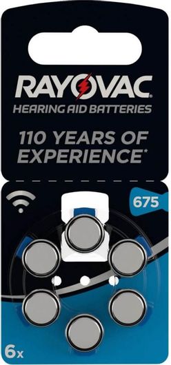 Μπαταρίες Ακουστικών Βαρηκοΐας Rayovac Accoustic Special 675