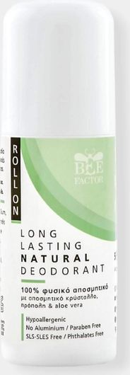 Bee Factor Φυσικό Αποσμητικό με Κρύσταλλο, Πρόπολη & Αλόη Βέρα Roll-On 50ml