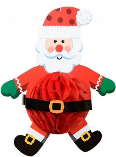 Χάρτινο Κρεμαστό Διακοσμητικό Twentyfive με Χριστουγεννιάτικες Φιγούρες 36cm 1τμχ Τυχαία Επιλογή Σχεδίου