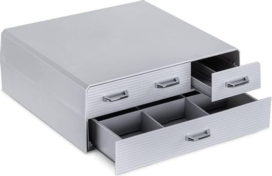 Βάση Navaris 54092.02 για 96 Κάψουλες Nespresso Πλαστική 34.3x32.6x12.8cm Γκρι