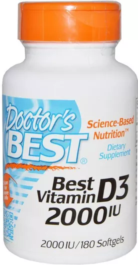 Doctor's Best Vitamin D3 2000iu 180 Mαλακές Κάψουλες 