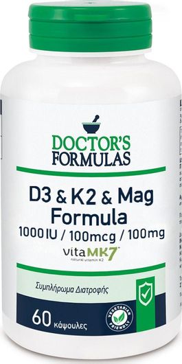 Doctor's Formulas D3 & K2 & Mag Formula 60 κάψουλες