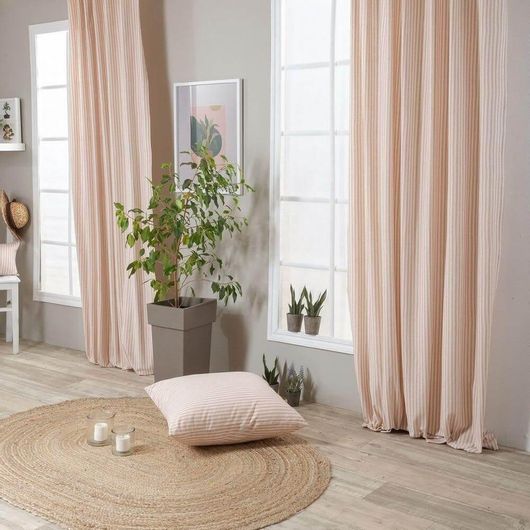 Κουρτίνα Teoran Guensa με Τρέσα 140x260cm 06 Rose