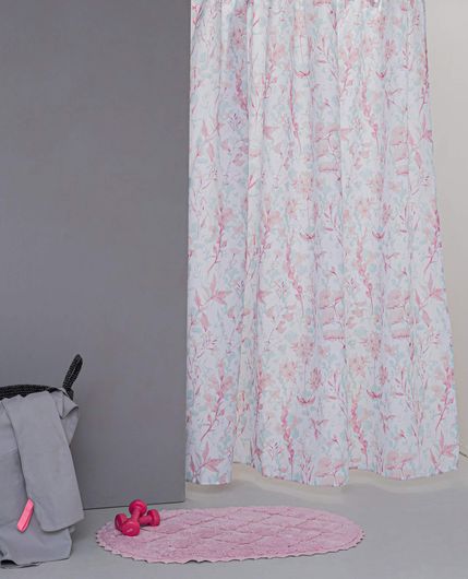 Υφασμάτινη Κουρτίνα Μπάνιου Palamaiki Bouquet 180x180cm Ροζ