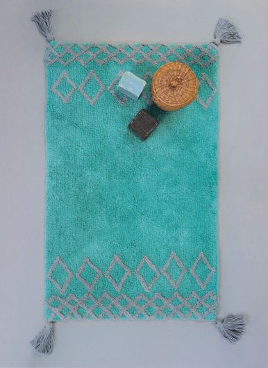 Πατάκι Μπάνιου Palamaiki Logan 50x80cm Γαλάζιο