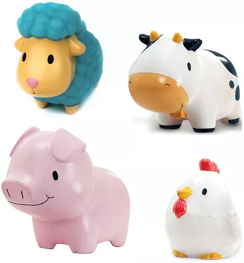 Βρεφικό Παιχνίδι Μπάνιου Munchkin Squirtin Barnyard Friends 4τμχ